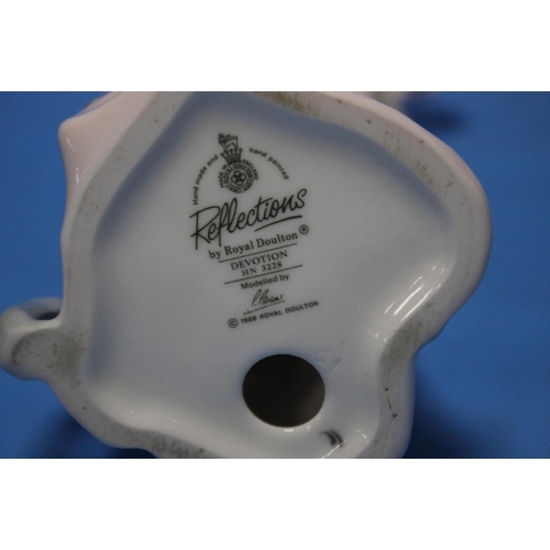 95 - TWO ROYAL DOULTON 'REFLECTIONS' FIGURINES - 'PROMENADE' HN3072 & 'DEVOTION' HN3228  (2)