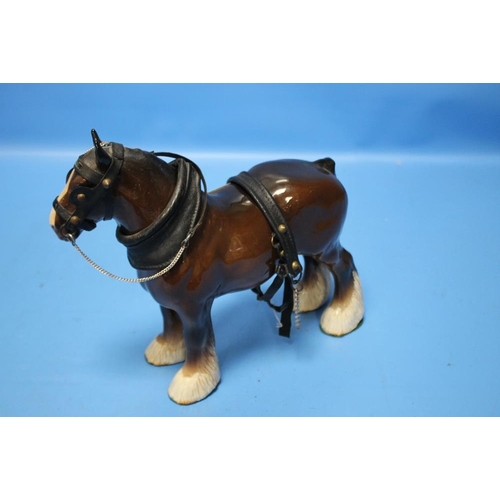 106 - A BROWN BESWICK SHIRE HORSE