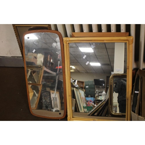 24 - A COLLECTION OF ASSORTED MIRRORS