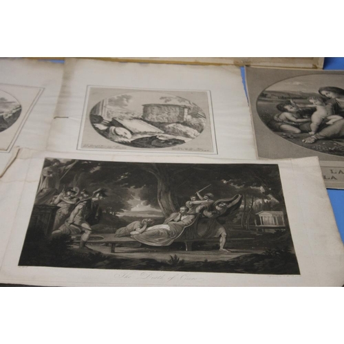 26 - AFTER JOHN HENDRICK ROOS, TWO ENGRAVINGS OF CLASSICAL SCENES TOGETHER WITH 