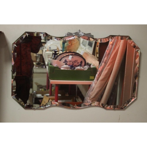 36 - A DECO STYLE MIRROR 69 X 43 CM