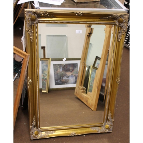 80 - A REPRODUCTION GILT FRAMED MIRROR ALONG WITH ONE ANOTHER MIRROR