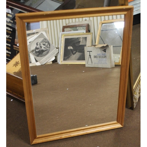 80 - A REPRODUCTION GILT FRAMED MIRROR ALONG WITH ONE ANOTHER MIRROR