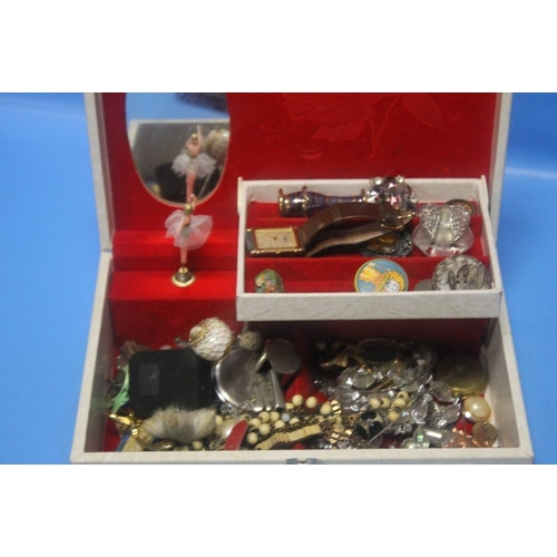 108 - A BOX OF COSTUME JEWELLERY