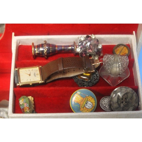 108 - A BOX OF COSTUME JEWELLERY