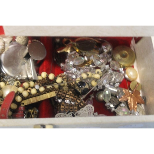 108 - A BOX OF COSTUME JEWELLERY