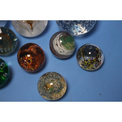 108A - NINE GLASS PAPERWEIGHTS