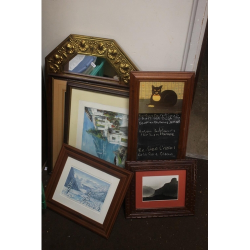 64 - A QUANTITY OF PICTURES AND PRINTS