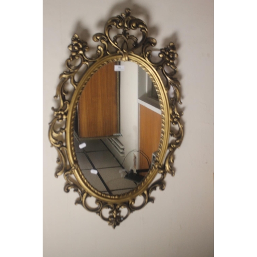 66 - A DECORATIVE MIRROR, APPROX. 85 X 56 CM