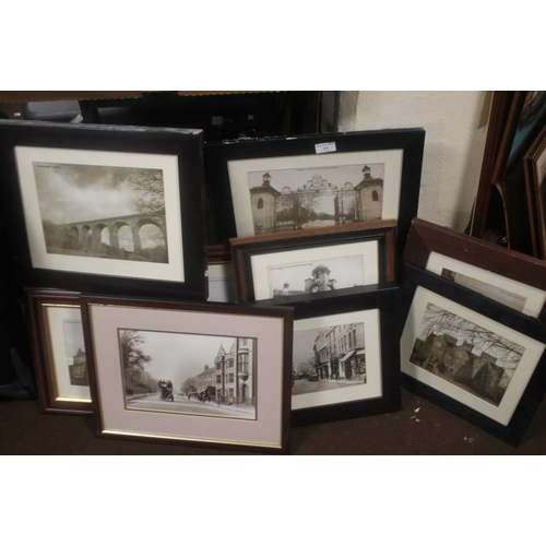 71 - A QUANTITY OF FRAMED PHOTOGRAPHS MAINLY OF THE STOURBRIDGE AREA