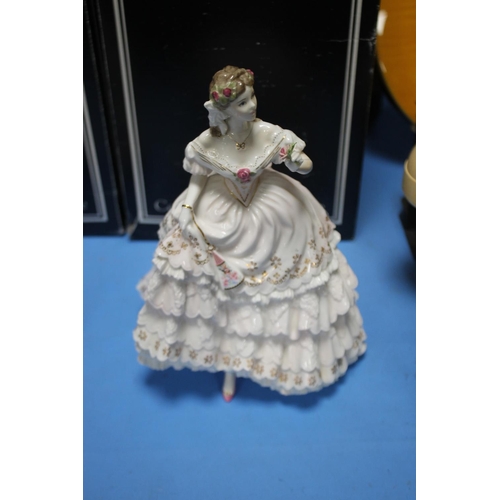 101 - A PAIR OF ROYAL WORCESTER LIMITED EDITION VICTORIAN FIGURES, |ROYAL DEBUT| AND |THE FAIREST ROSE|, B... 