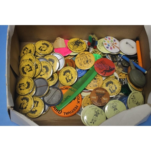 111 - A QUANTITY OF PIN BADGES MAINLY BLACK COUNTRY MORRIS MEN