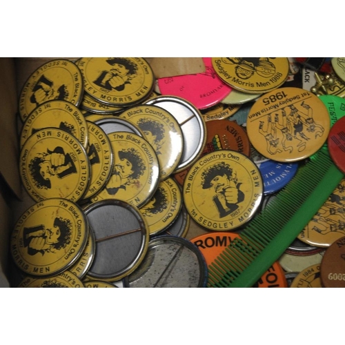 111 - A QUANTITY OF PIN BADGES MAINLY BLACK COUNTRY MORRIS MEN