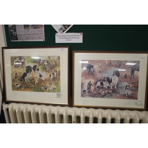 16 - TWO FRAMED AND GLAZED LIMITED EDITION PRINTS OF DOGS 58 X 48 CM AND 56 X 44 CM