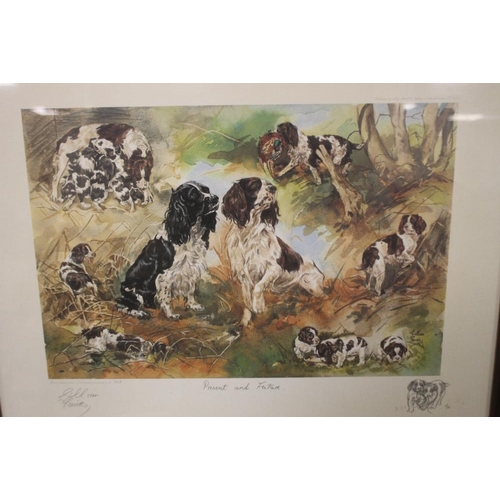 16 - TWO FRAMED AND GLAZED LIMITED EDITION PRINTS OF DOGS 58 X 48 CM AND 56 X 44 CM