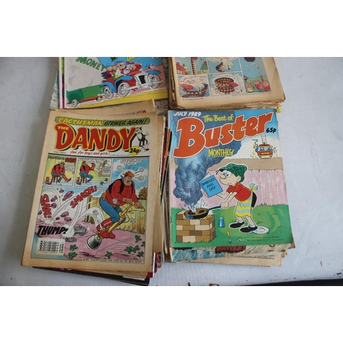 101 - TWO BOXES OF MISCELLANEOUS COMICS to include Beano, Dandy, Buster, Whoopee, Whizzer and Chips, Marve... 