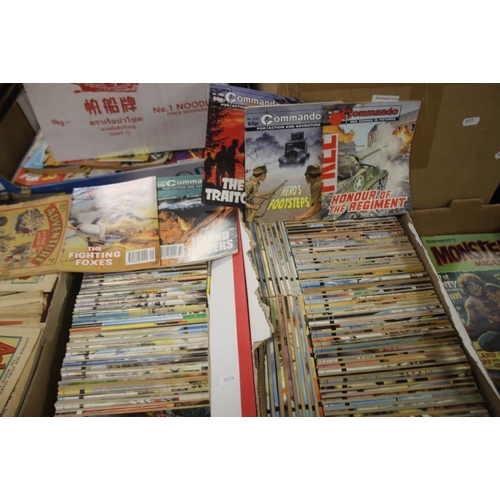 102 - TWO BOXES OF COMMANDO COMICS