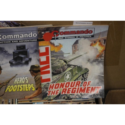 102 - TWO BOXES OF COMMANDO COMICS