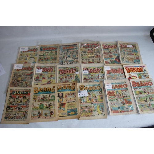 107 - THE BEANO' AND 'THE DANDY' COMICS ETC. to include 'The Dandy' #39, 1938, #240 1943, #333 1946, #1518... 