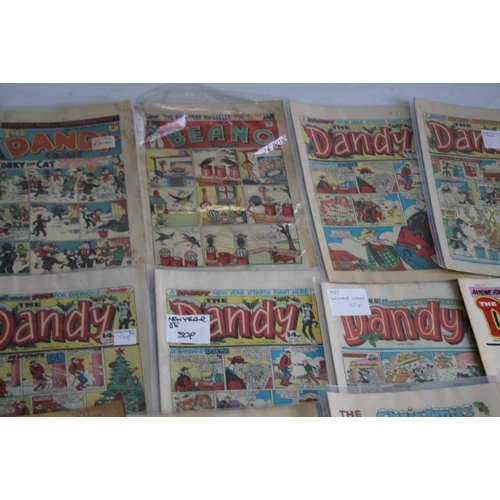 107 - THE BEANO' AND 'THE DANDY' COMICS ETC. to include 'The Dandy' #39, 1938, #240 1943, #333 1946, #1518... 