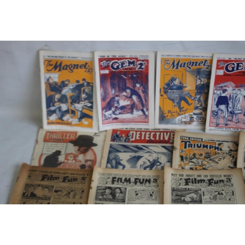 109 - THE THRILLER LIBRARY' #454 1937, together with 'Detective Weekly' #360 and #363 1940, 'The Triumph' ... 