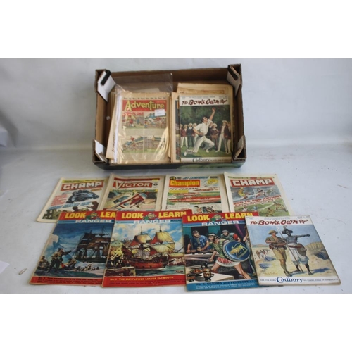 114 - A QUANTITY OF 1960s, 70s and 80s BOYS COMICS to include 'Champion' #1 1966,  'Bullet' (20), 'Buddy' ... 