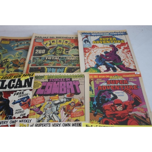 115 - A SMALL QUANTITY OF MISCELLANEOUS COMICS to include 'Vulcan' #1 September 1975 A/F, '2000AD featurin... 