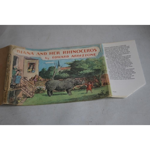 116 - EDWARD ARDIZZONE - 'DIANA AND HER RHINOCEROS', first edition The Bodley Head, 1964 with two dustjack... 