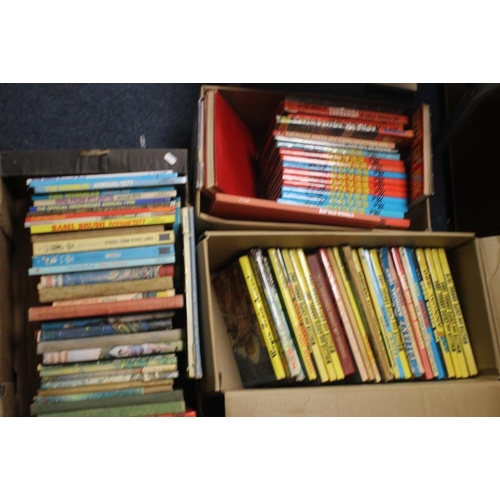 122 - THREE BOXES OF CHILDREN'S BOOKS AND ANNUALS