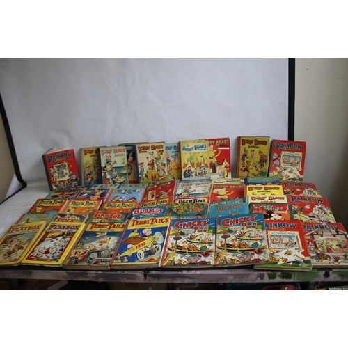 127 - A COLLECTION OF 1930s, 1940S AND 1950S CHILDREN'S ANNUALS to include 'Bobby Bear's Annual' (23), 'Ti... 