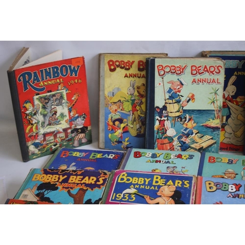 127 - A COLLECTION OF 1930s, 1940S AND 1950S CHILDREN'S ANNUALS to include 'Bobby Bear's Annual' (23), 'Ti... 