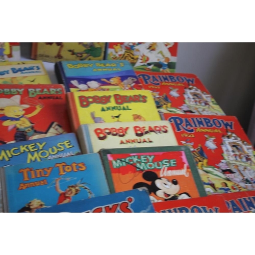 127 - A COLLECTION OF 1930s, 1940S AND 1950S CHILDREN'S ANNUALS to include 'Bobby Bear's Annual' (23), 'Ti... 