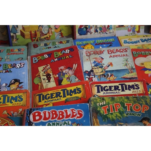 127 - A COLLECTION OF 1930s, 1940S AND 1950S CHILDREN'S ANNUALS to include 'Bobby Bear's Annual' (23), 'Ti... 