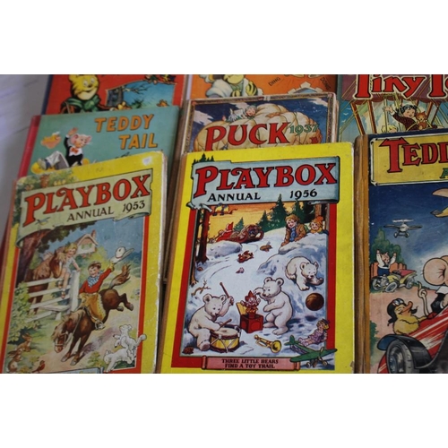 127 - A COLLECTION OF 1930s, 1940S AND 1950S CHILDREN'S ANNUALS to include 'Bobby Bear's Annual' (23), 'Ti... 