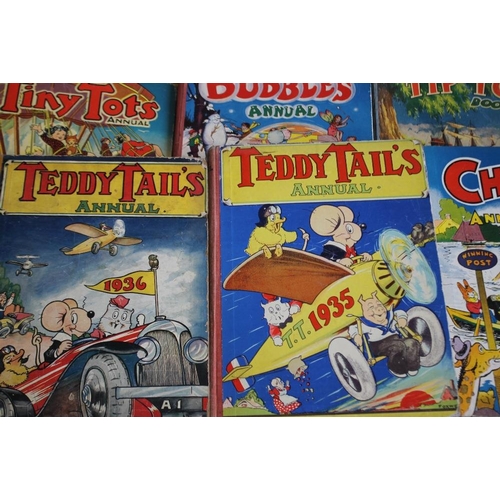 127 - A COLLECTION OF 1930s, 1940S AND 1950S CHILDREN'S ANNUALS to include 'Bobby Bear's Annual' (23), 'Ti... 