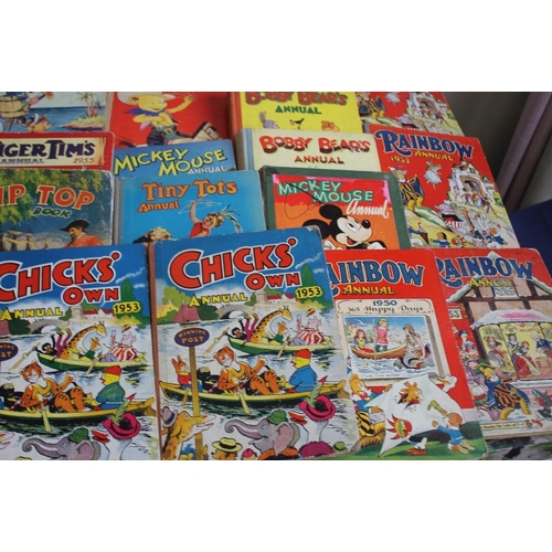 127 - A COLLECTION OF 1930s, 1940S AND 1950S CHILDREN'S ANNUALS to include 'Bobby Bear's Annual' (23), 'Ti... 