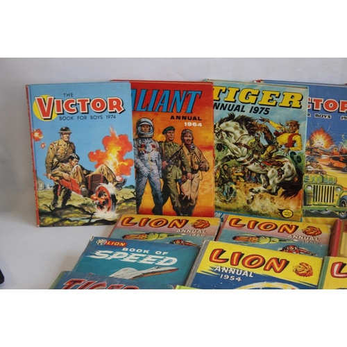 128 - A COLLECTION OF 1930S, 1940S AND 1950S BOYS' ANNUALS to include 'The Champion Annual for Boys' 1932,... 