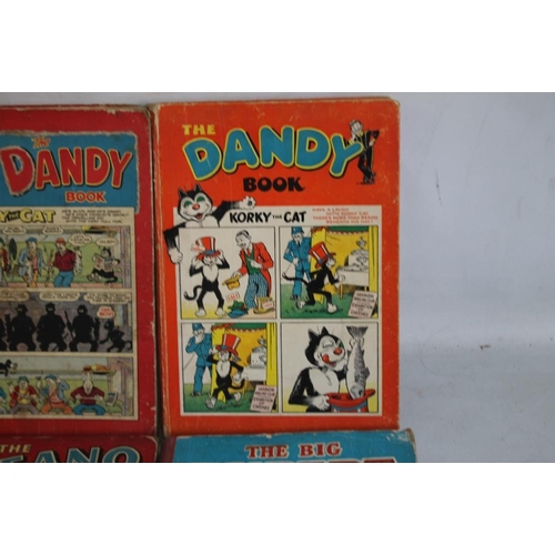 131 - 1950s ANNUALS - THE DANDY BOOK 1954, 1956 (X 2), 1957, 'The Beano Book' 1956, and 'The Big Rupert St... 