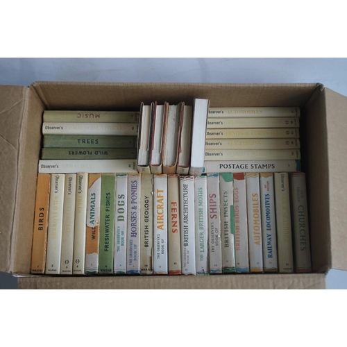 137 - A BOX OF OBSERVER'S BOOKS to include No 83 'Devon & Cornwall' and No 85 'Herbs'  (36)