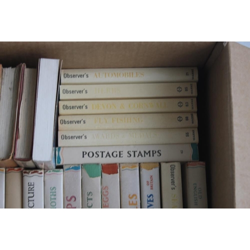 137 - A BOX OF OBSERVER'S BOOKS to include No 83 'Devon & Cornwall' and No 85 'Herbs'  (36)