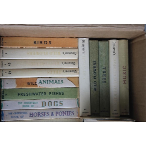 137 - A BOX OF OBSERVER'S BOOKS to include No 83 'Devon & Cornwall' and No 85 'Herbs'  (36)