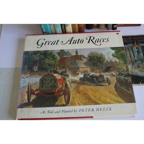 144 - A COLLECTION OF BOOKS ON VINTAGE CARS AND MOTORING to include 'Great Auto Races' as told and painted... 