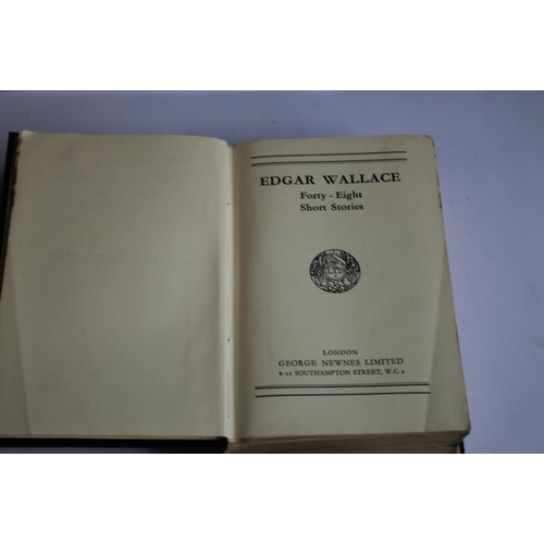 150 - A TRAY OF VINTAGE HARDBACK NOVELS to include Edgar Wallace - 'Forty-eight Short Stories' published b... 