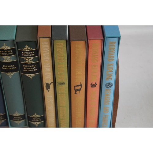 151 - FOLIO SOCIETY RUDYARD KIPLING - five volumes in slipcases to include 'Just So Stories', 'Kim', 'The ... 