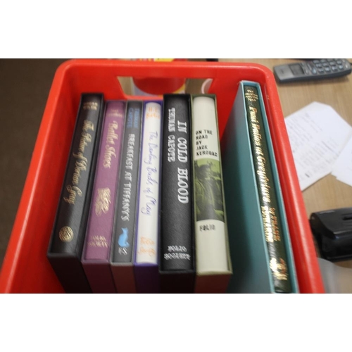 151A - A BOX OF FOLIO SOCIETY BOOKS, to include Paul Dallas at Greyfriars