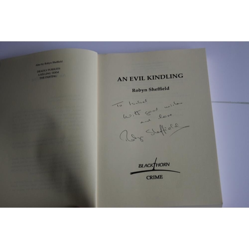 158 - ROBYN SHEFFIELD - 'AN EVIL KINDLING', rare book, first edition published by Blackthorn Crime 1998 wi... 