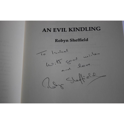 158 - ROBYN SHEFFIELD - 'AN EVIL KINDLING', rare book, first edition published by Blackthorn Crime 1998 wi... 