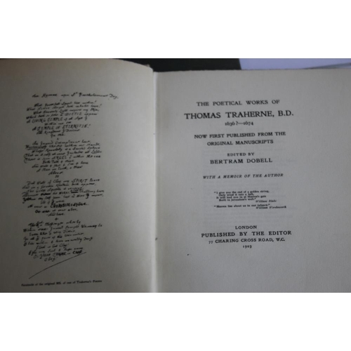 165 - THE POETICAL WORKS OF THOMAS TRAHERNE, B.D. 1636?-1674 Now First Published From the Original Manuscr... 