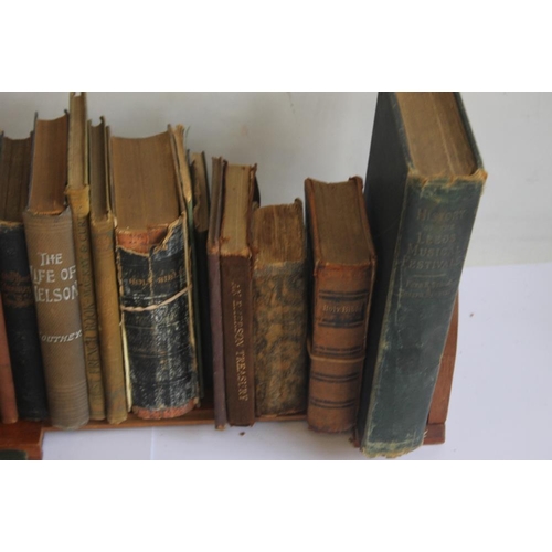 173 - A TRAY OF ANTIQUARIAN BOOKS to include 'History of the Leeds Musical Festivals 1958-1889' by Fred R.... 