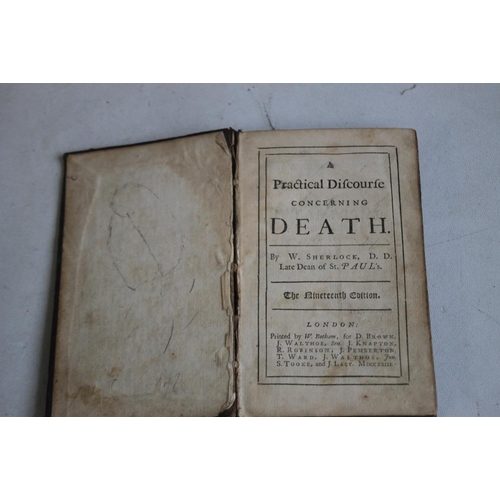 174 - A PRACTICAL DISCOURSE CONCERNING DEATH BY WILLIAM SHAKESPEARE, nineteenth edition, leather bound wit... 